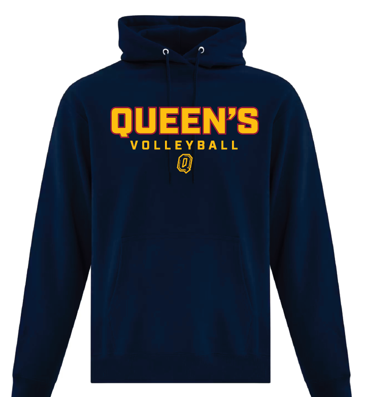 Navy Volleyball Hoodie Queen s Q Shop