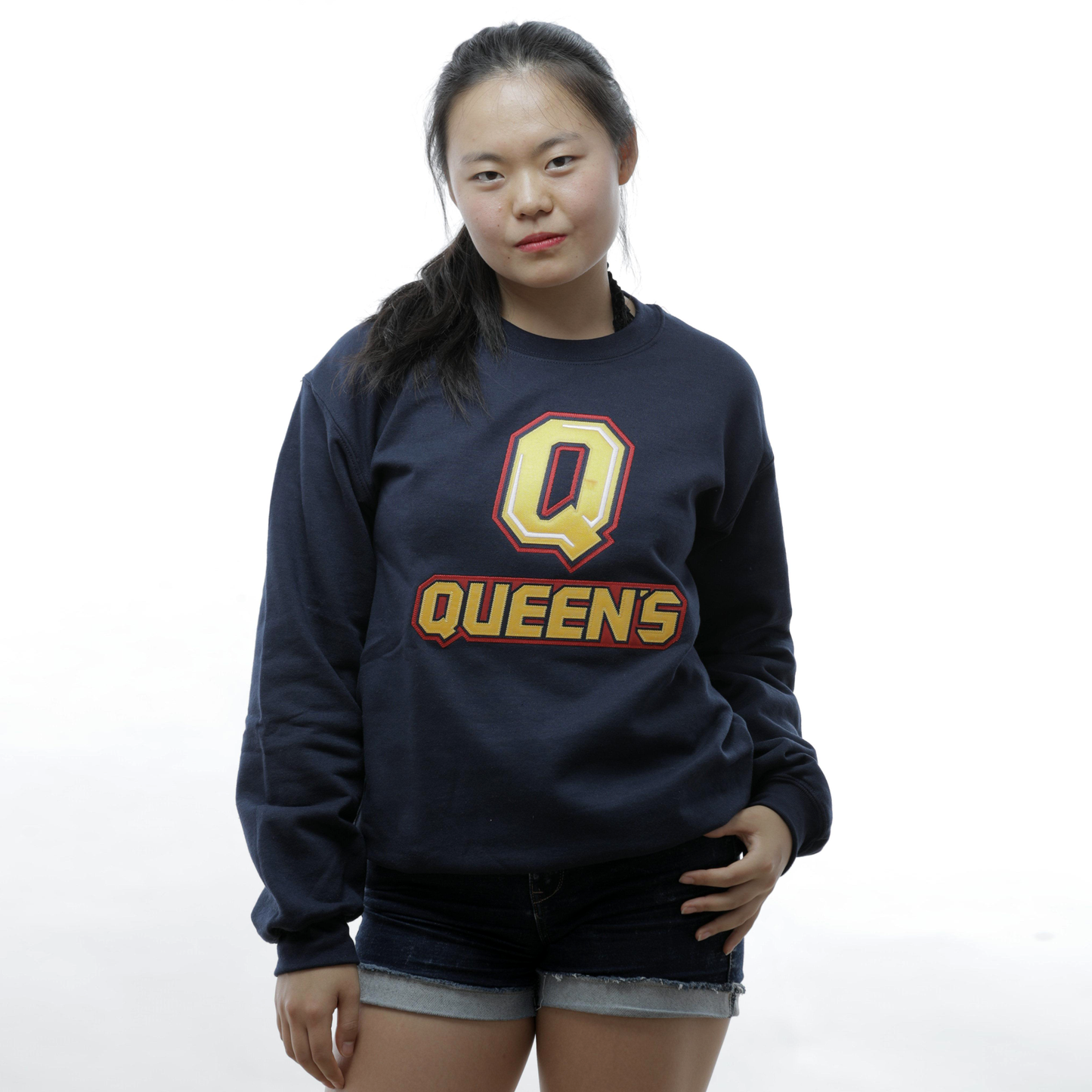 Crewneck Fleece with Queen's