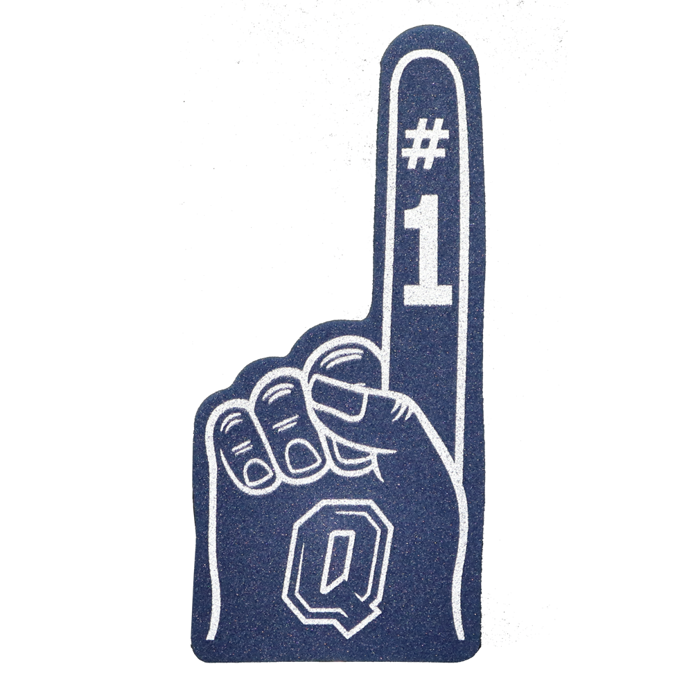 Blue Foam Fingers with Queen's Insignia