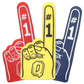 Tricolour Foam Fingers with Queen's Insignia