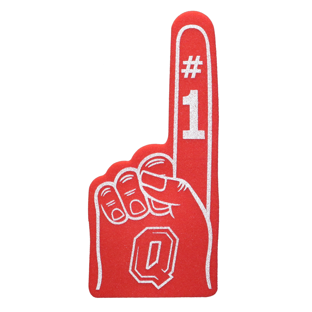 Red Foam Fingers with Queen's Insignia