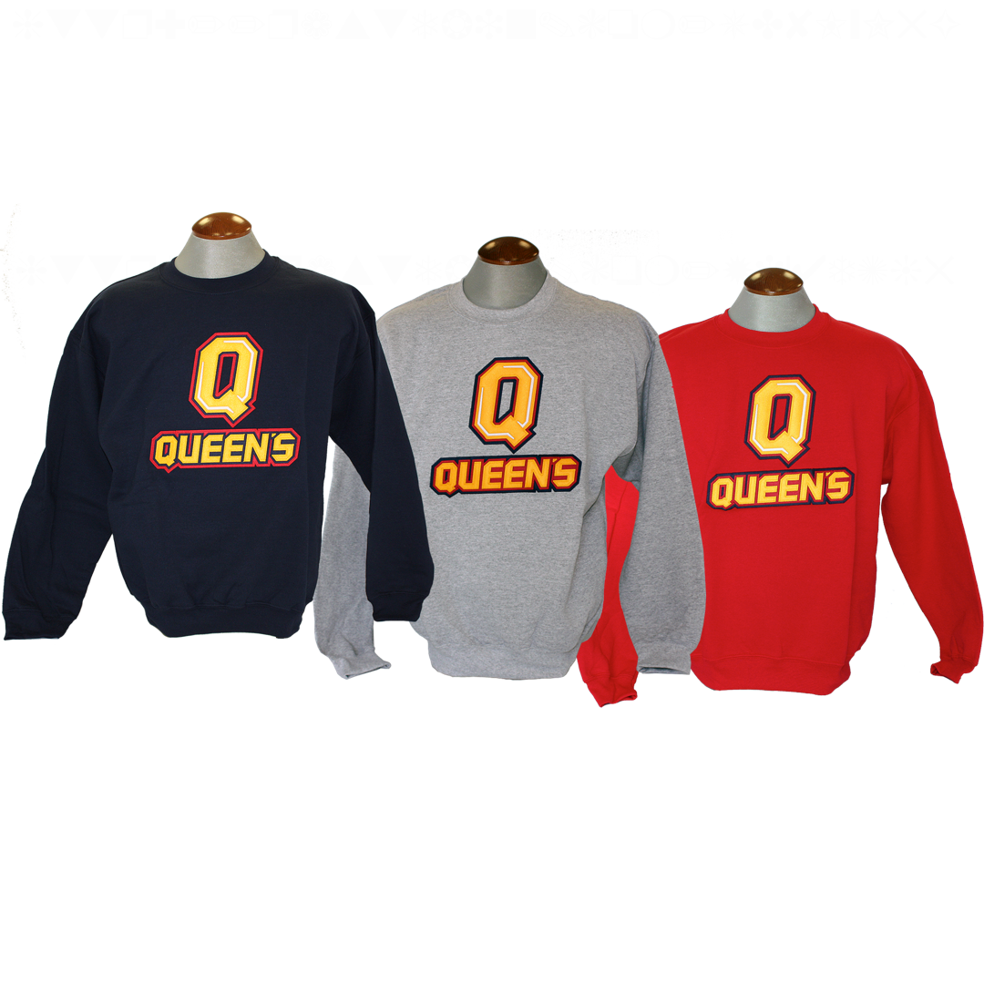 Crewneck Fleece with Queen's – Queen's Q Shop